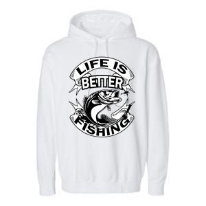 Life Is Better Fishing Garment-Dyed Fleece Hoodie