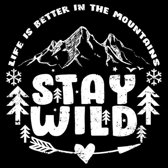 Life Is Better In The Mountains Stay Wild Wool Snapback Cap