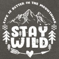 Life Is Better In The Mountains Stay Wild Cotton Canvas Backpack