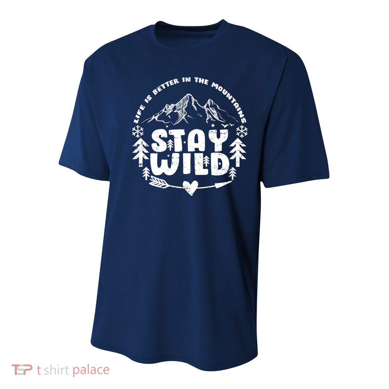 Life Is Better In The Mountains Stay Wild Youth Performance Sprint T-Shirt