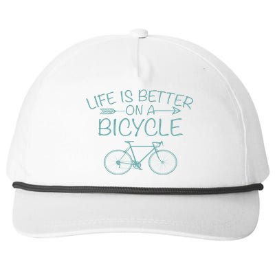 Life Is Better On A Bicycle Snapback Five-Panel Rope Hat