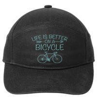 Life Is Better On A Bicycle 7-Panel Snapback Hat