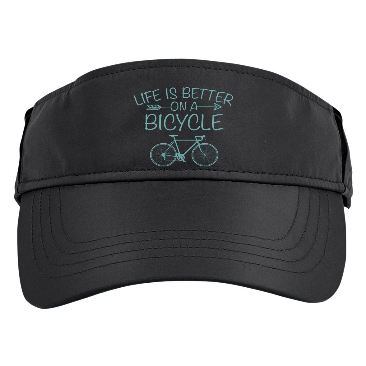 Life Is Better On A Bicycle Adult Drive Performance Visor