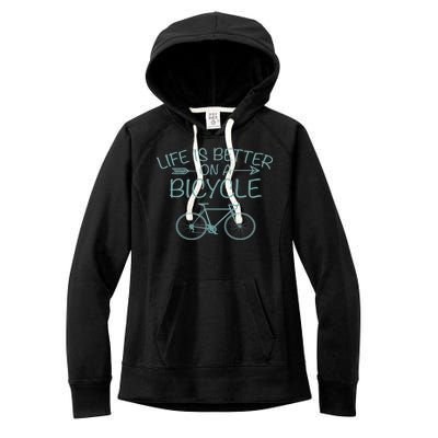 Life Is Better On A Bicycle Women's Fleece Hoodie