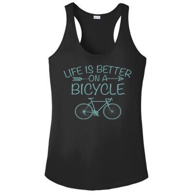 Life Is Better On A Bicycle Ladies PosiCharge Competitor Racerback Tank