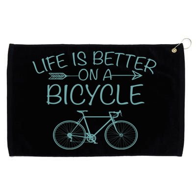 Life Is Better On A Bicycle Grommeted Golf Towel