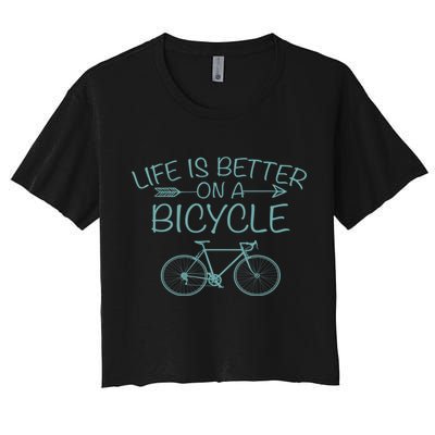 Life Is Better On A Bicycle Crop Top