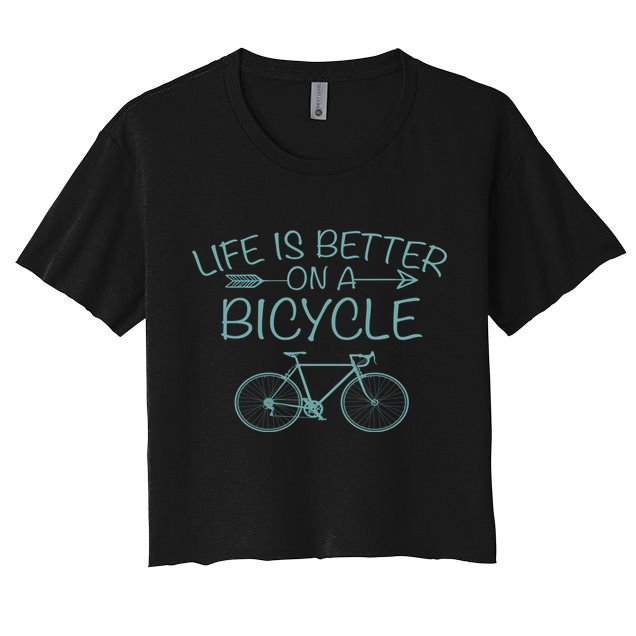Life Is Better On A Bicycle Crop Top