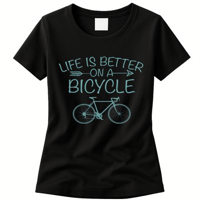 Life Is Better On A Bicycle Womens T-Shirt