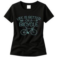Life Is Better On A Bicycle Womens T-Shirt