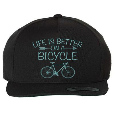Life Is Better On A Bicycle Wool Snapback Cap