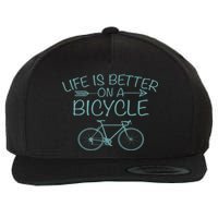 Life Is Better On A Bicycle Wool Snapback Cap
