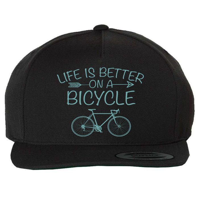 Life Is Better On A Bicycle Wool Snapback Cap