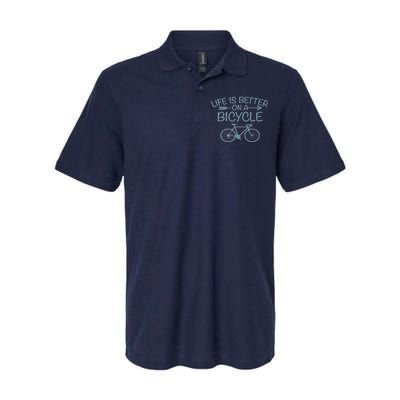 Life Is Better On A Bicycle Softstyle Adult Sport Polo