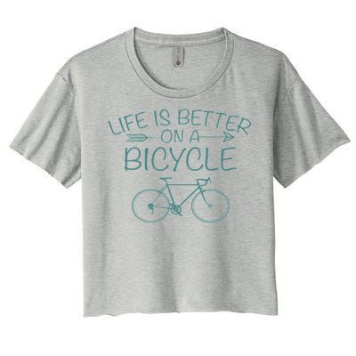 Life Is Better On A Bicycle Women's Crop Top Tee