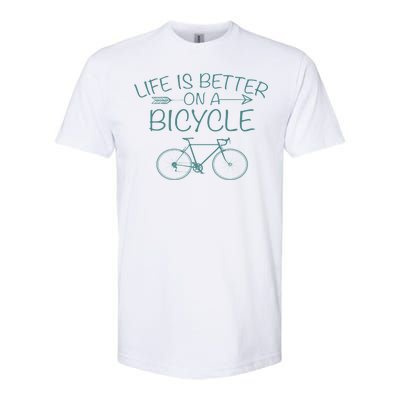 Life Is Better On A Bicycle Softstyle CVC T-Shirt