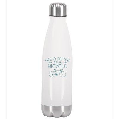 Life Is Better On A Bicycle Stainless Steel Insulated Water Bottle