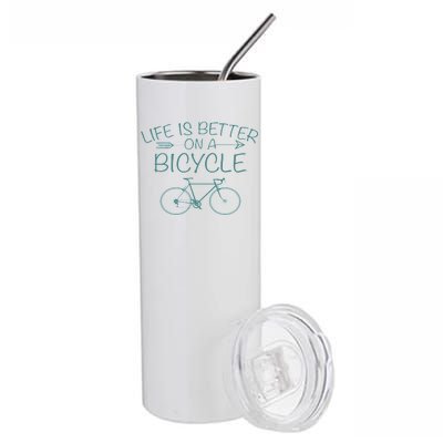 Life Is Better On A Bicycle Stainless Steel Tumbler