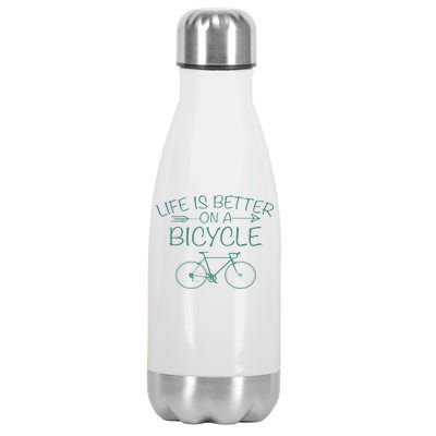 Life Is Better On A Bicycle Stainless Steel Insulated Water Bottle