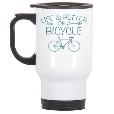 Life Is Better On A Bicycle Stainless Steel Travel Mug