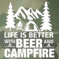 Life Is Better With A Beer And A Campfire Legacy Tie Dye Trucker Hat