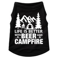 Life Is Better With A Beer And A Campfire Doggie Tank