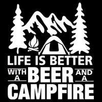 Life Is Better With A Beer And A Campfire Baby Bodysuit