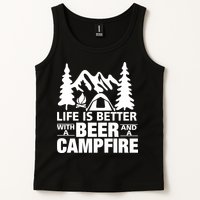 Life Is Better With A Beer And A Campfire Tank Top