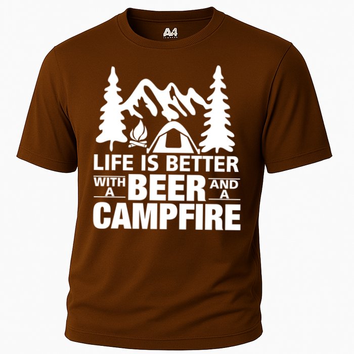 Life Is Better With A Beer And A Campfire Performance Shirt