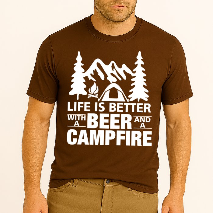 Life Is Better With A Beer And A Campfire Performance Shirt