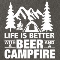 Life Is Better With A Beer And A Campfire Cotton Canvas Backpack