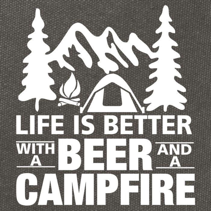 Life Is Better With A Beer And A Campfire Cotton Canvas Backpack