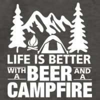 Life Is Better With A Beer And A Campfire Vector Backpack