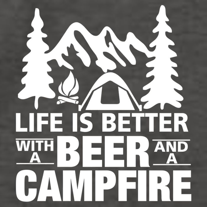 Life Is Better With A Beer And A Campfire Vector Backpack