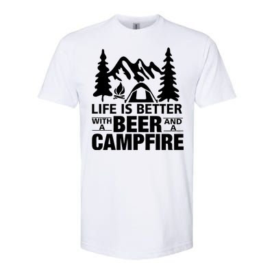 Life Is Better With A Beer And A Campfire Softstyle® CVC T-Shirt