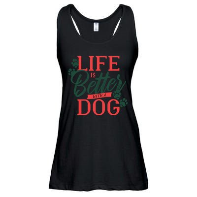 Life Is Better With A Dog Ladies Essential Flowy Tank