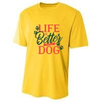 Life Is Better With A Dog Youth Performance Sprint T-Shirt