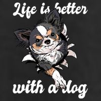 Life Is Better With A Dog Cute Garment-Dyed Heavyweight T-Shirt