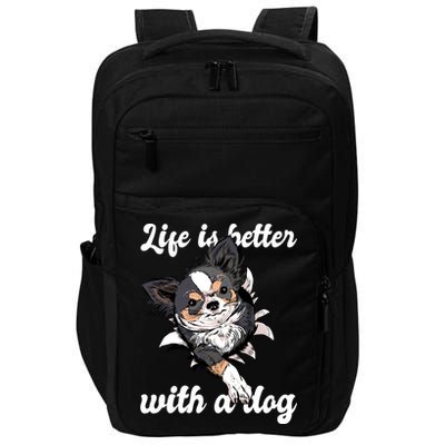 Life Is Better With A Dog Cute Impact Tech Backpack
