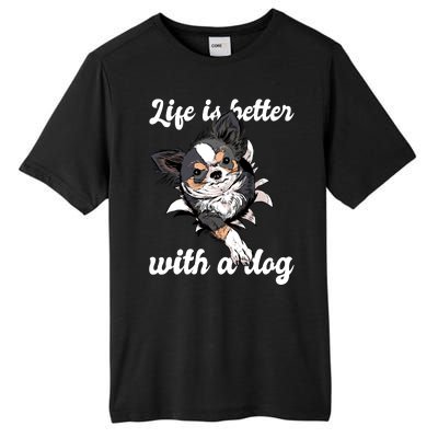 Life Is Better With A Dog Cute Tall Fusion ChromaSoft Performance T-Shirt