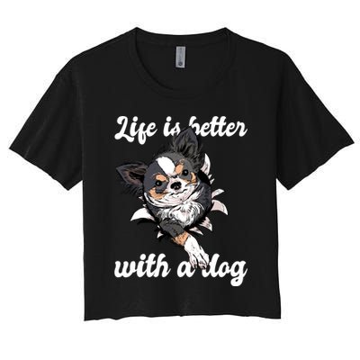 Life Is Better With A Dog Cute Crop Top