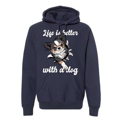 Life Is Better With A Dog Cute Premium Hoodie