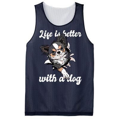 Life Is Better With A Dog Cute Mesh Reversible Basketball Jersey Tank