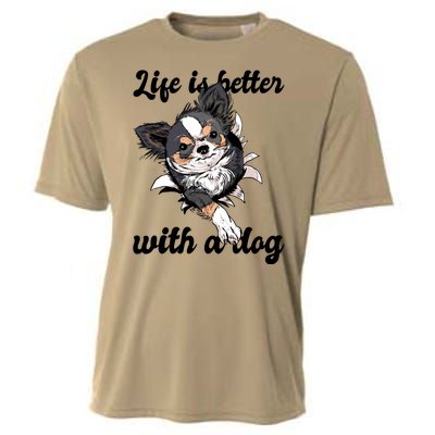 Life Is Better With A Dog Cute Cooling Performance Crew T-Shirt