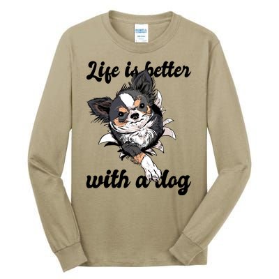 Life Is Better With A Dog Cute Tall Long Sleeve T-Shirt