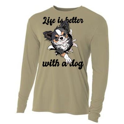 Life Is Better With A Dog Cute Cooling Performance Long Sleeve Crew