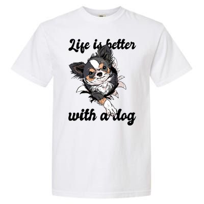 Life Is Better With A Dog Cute Garment-Dyed Heavyweight T-Shirt