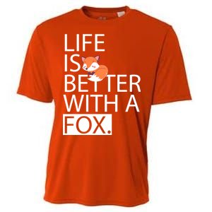 Life Is Better With A Fox Cooling Performance Crew T-Shirt