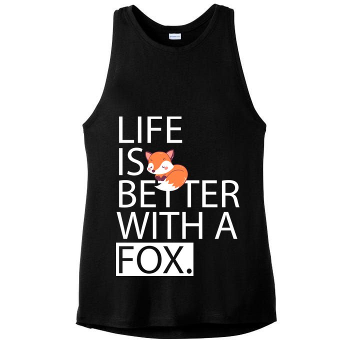Life Is Better With A Fox Ladies PosiCharge Tri-Blend Wicking Tank