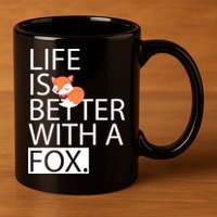 Life Is Better With A Fox 11oz C Handle Ceramic Mug
